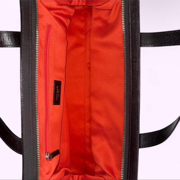 RARE Vintage Kate Spade Rhinestone Herringbone Tweed Baguette Satchel - Picture 6 of 7